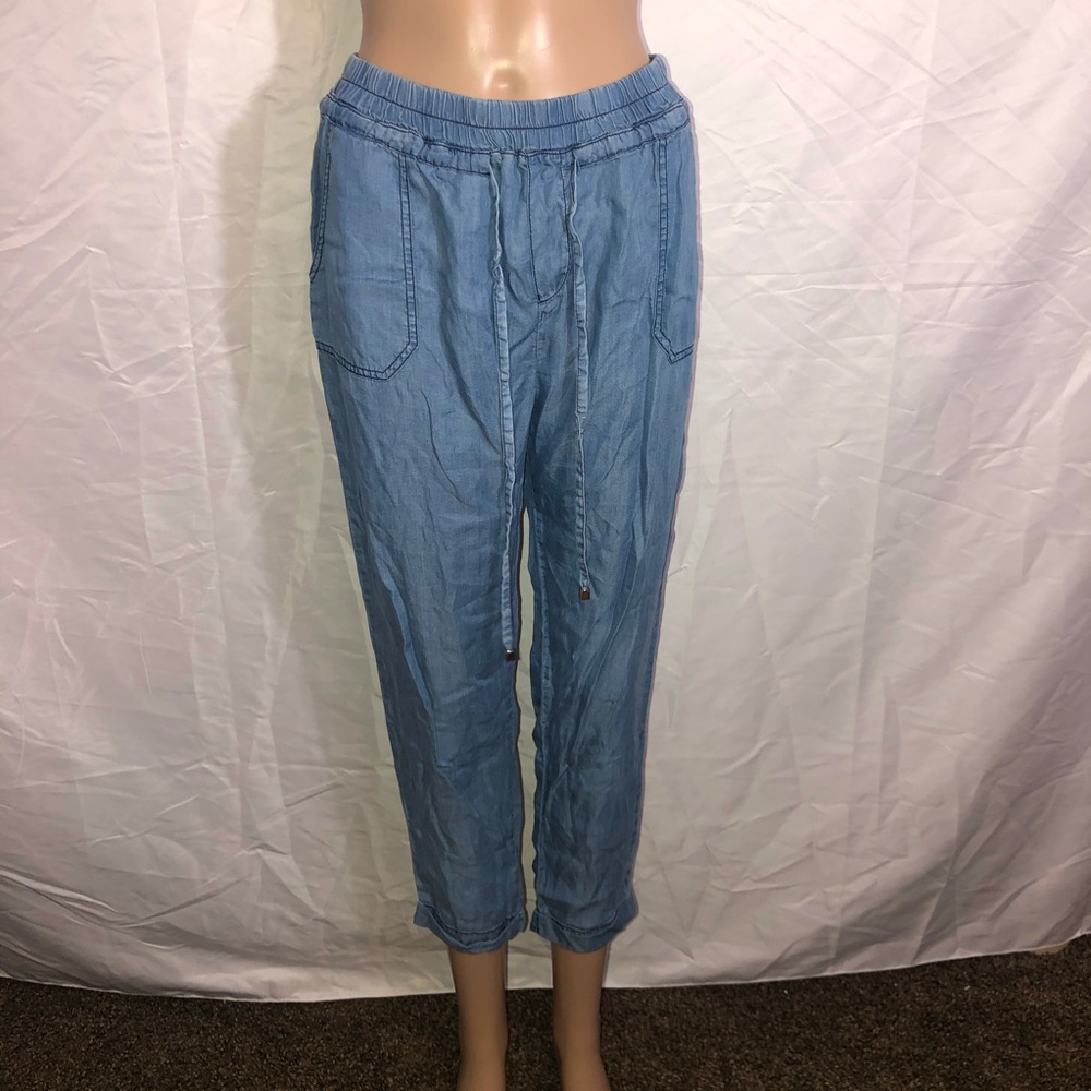 Paperbag, Waist, Straight Cropped Pants/Trousers